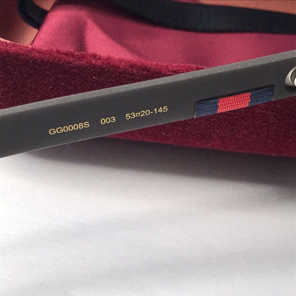 - New- 💯 original  Gucci Grey/Brown Havana GG0008S Square Sunglasses - Picture 9 of 12